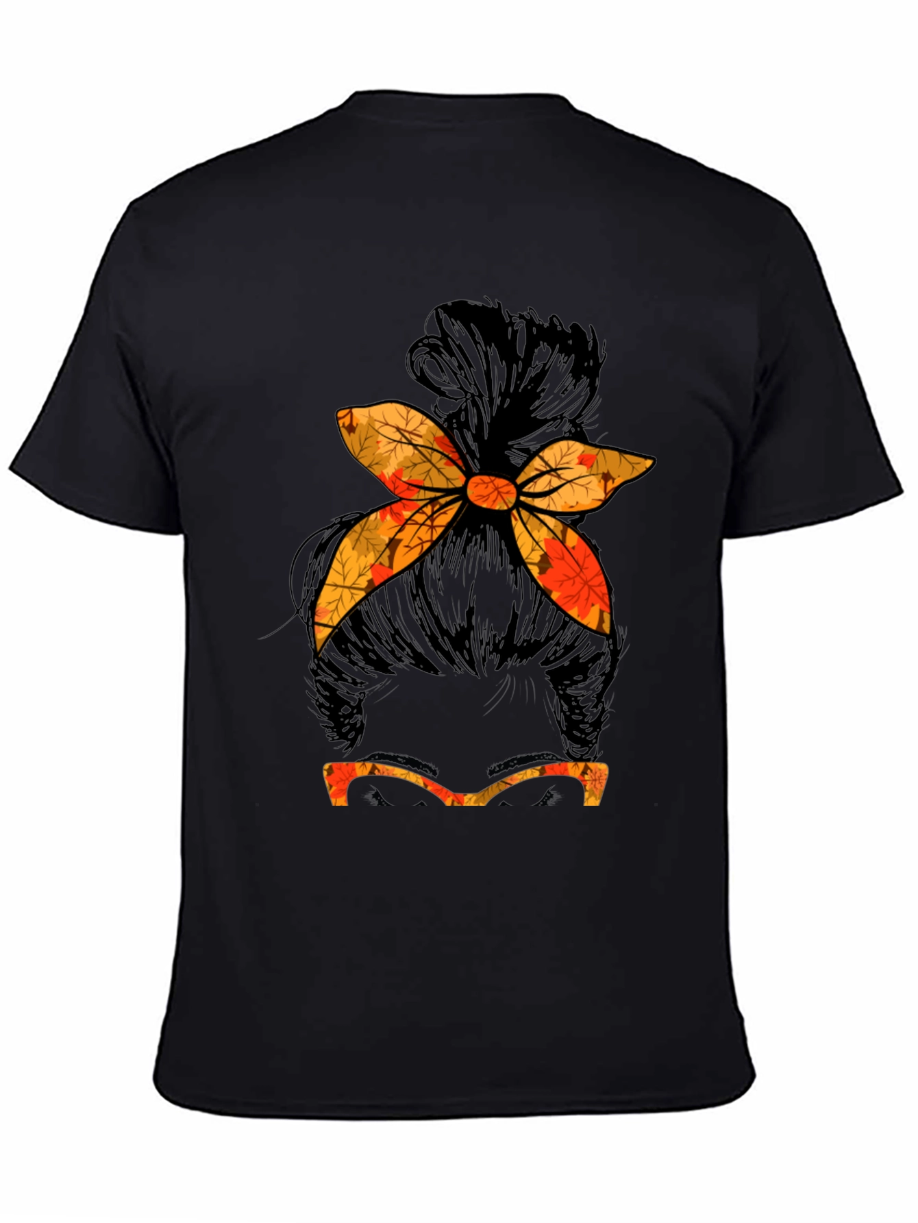 Fall Messy Bun T-Shirt
