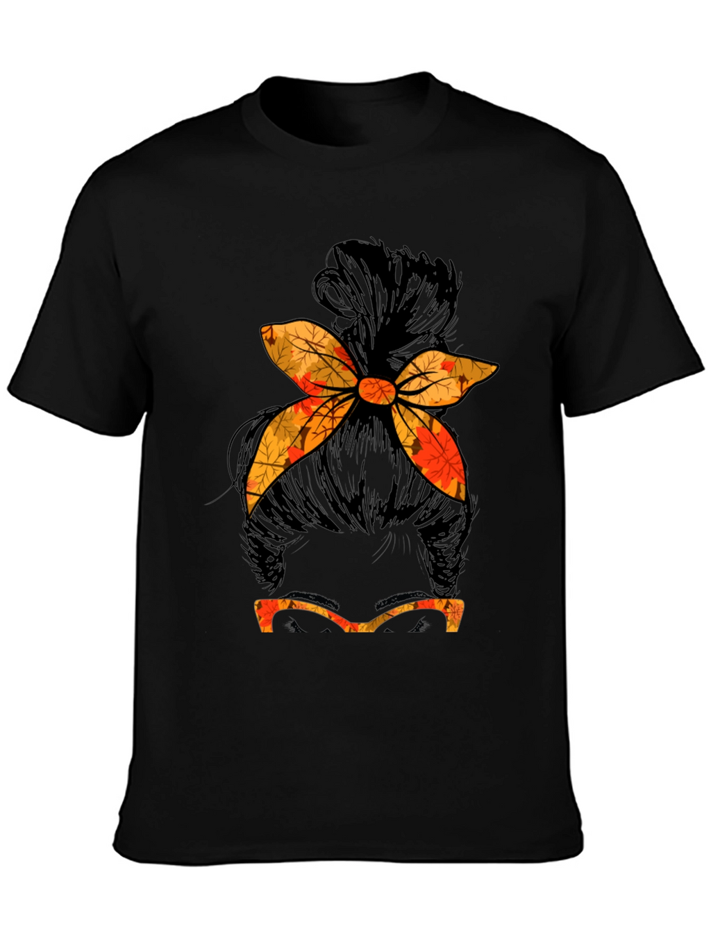 Fall Messy Bun T-Shirt