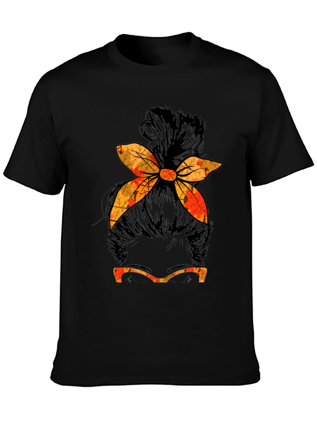 Fall Messy Bun T-Shirt