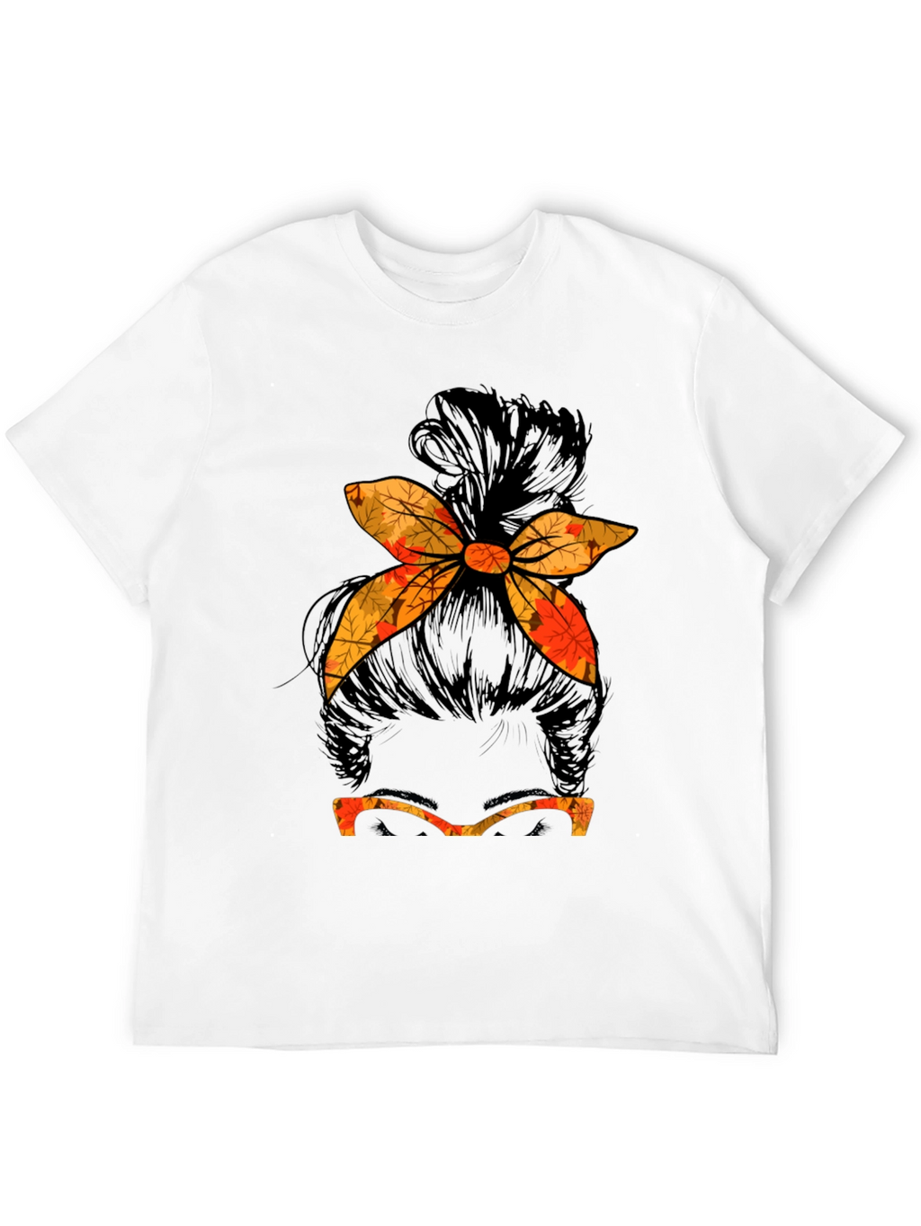 Fall Messy Bun T-Shirt
