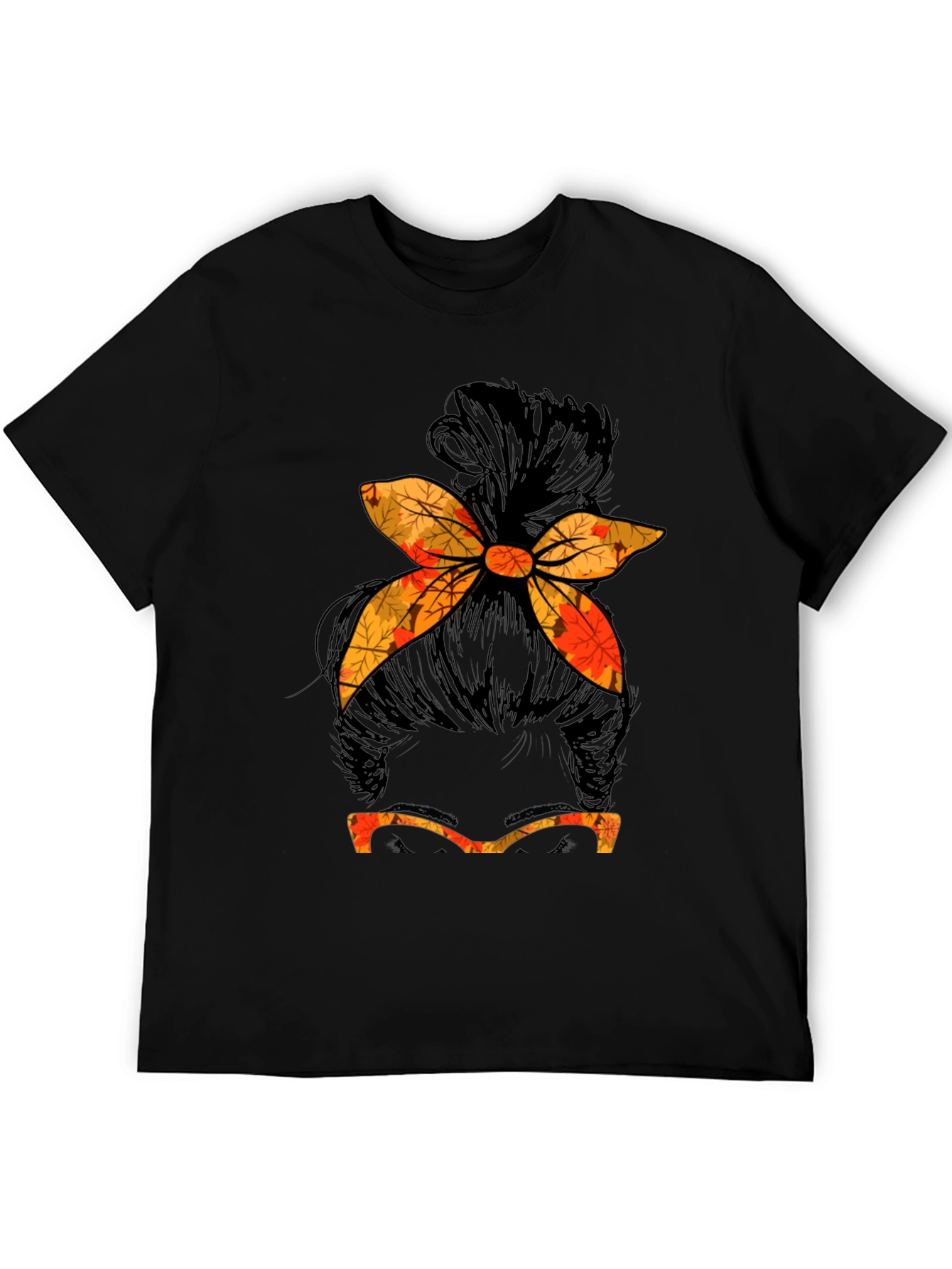 Fall Messy Bun T-Shirt