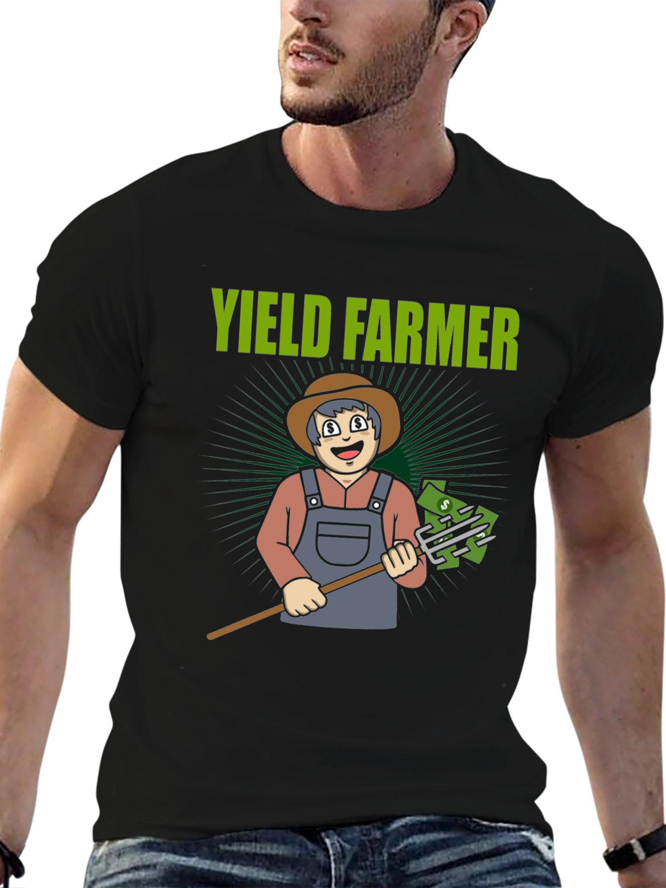 Yield Farmer Graphic Tee - Crypto Farming Fun!
