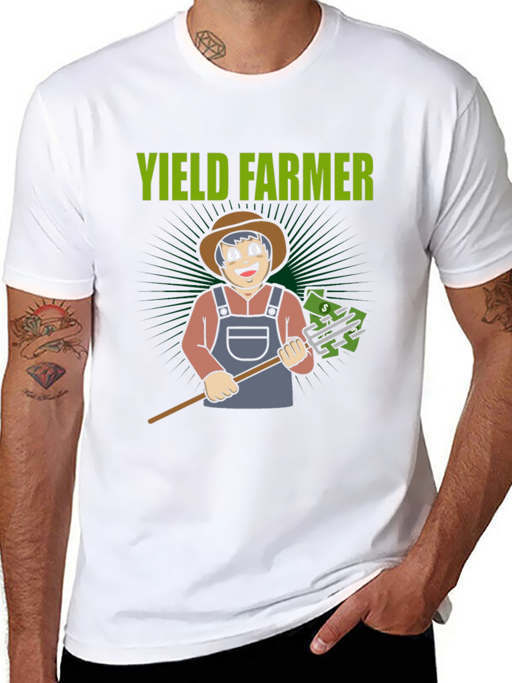Yield Farmer Graphic Tee - Crypto Farming Fun!