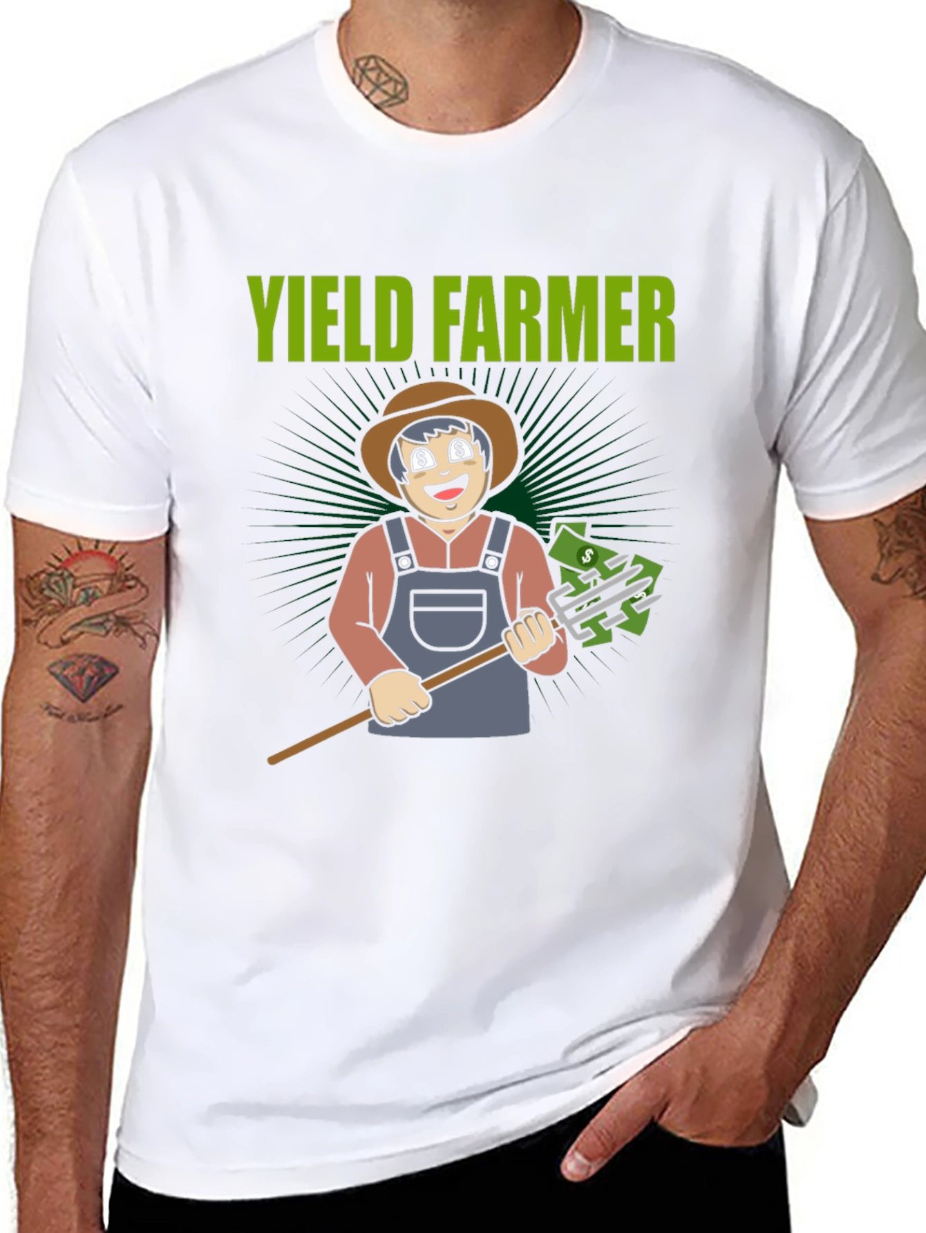 Yield Farmer Graphic Tee - Crypto Farming Fun!