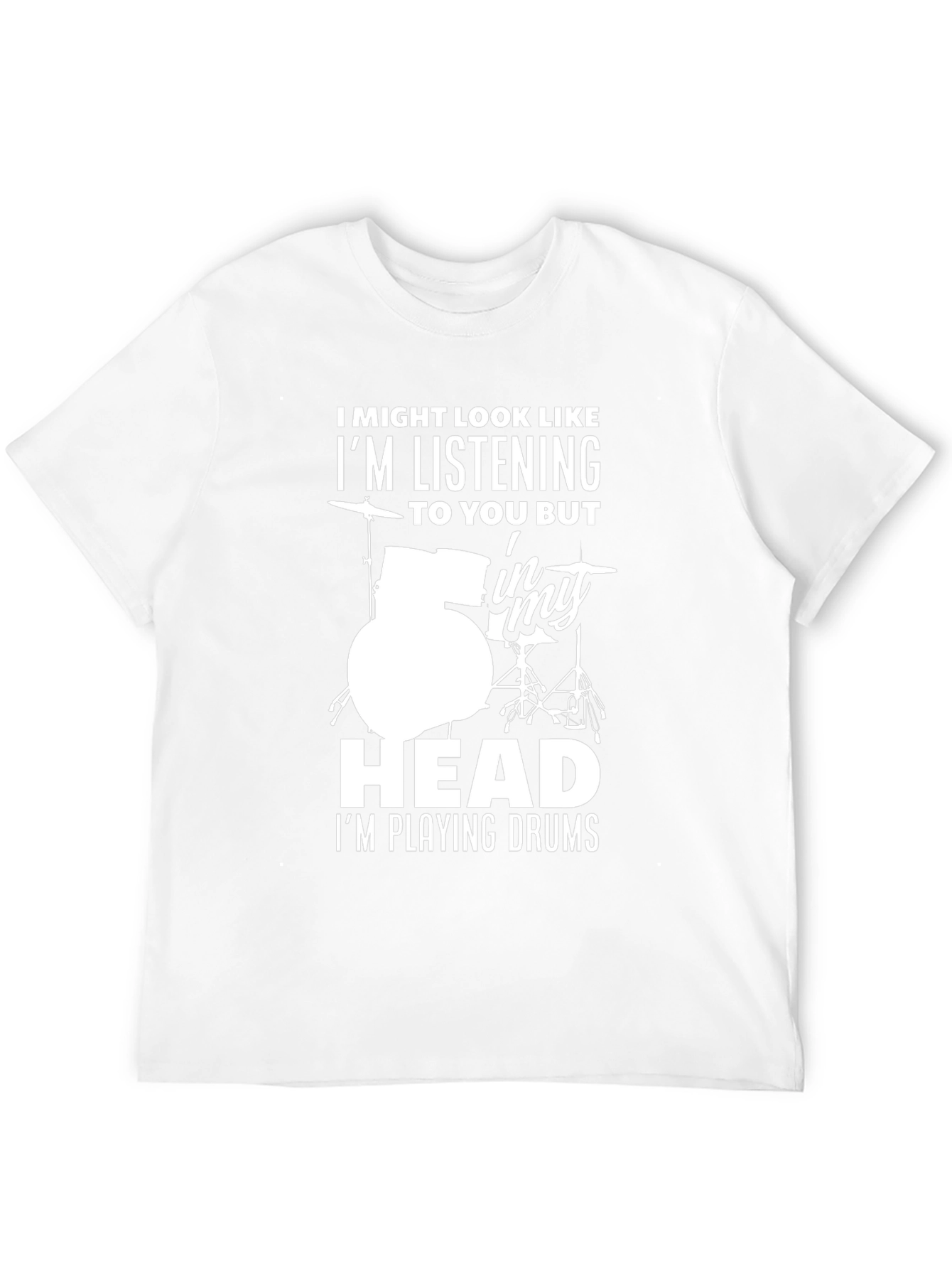 Drummer Humor T-Shirt - In My Head Im Playing Drums