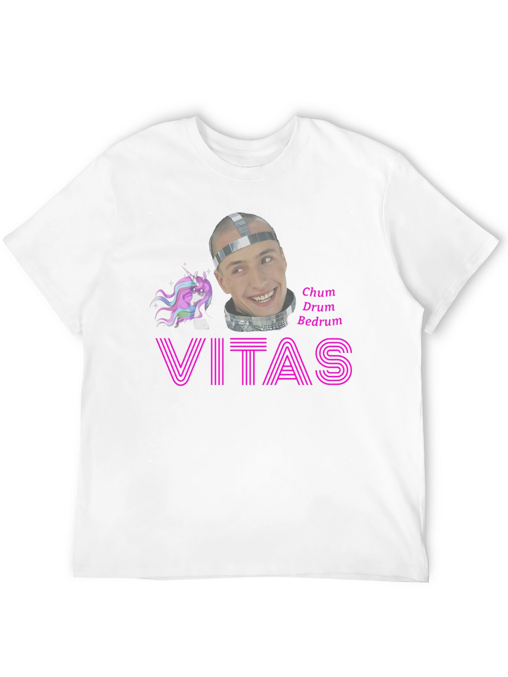 Vitas Chum Drum Bedrum T-Shirt Black Cotton Graphic Tee