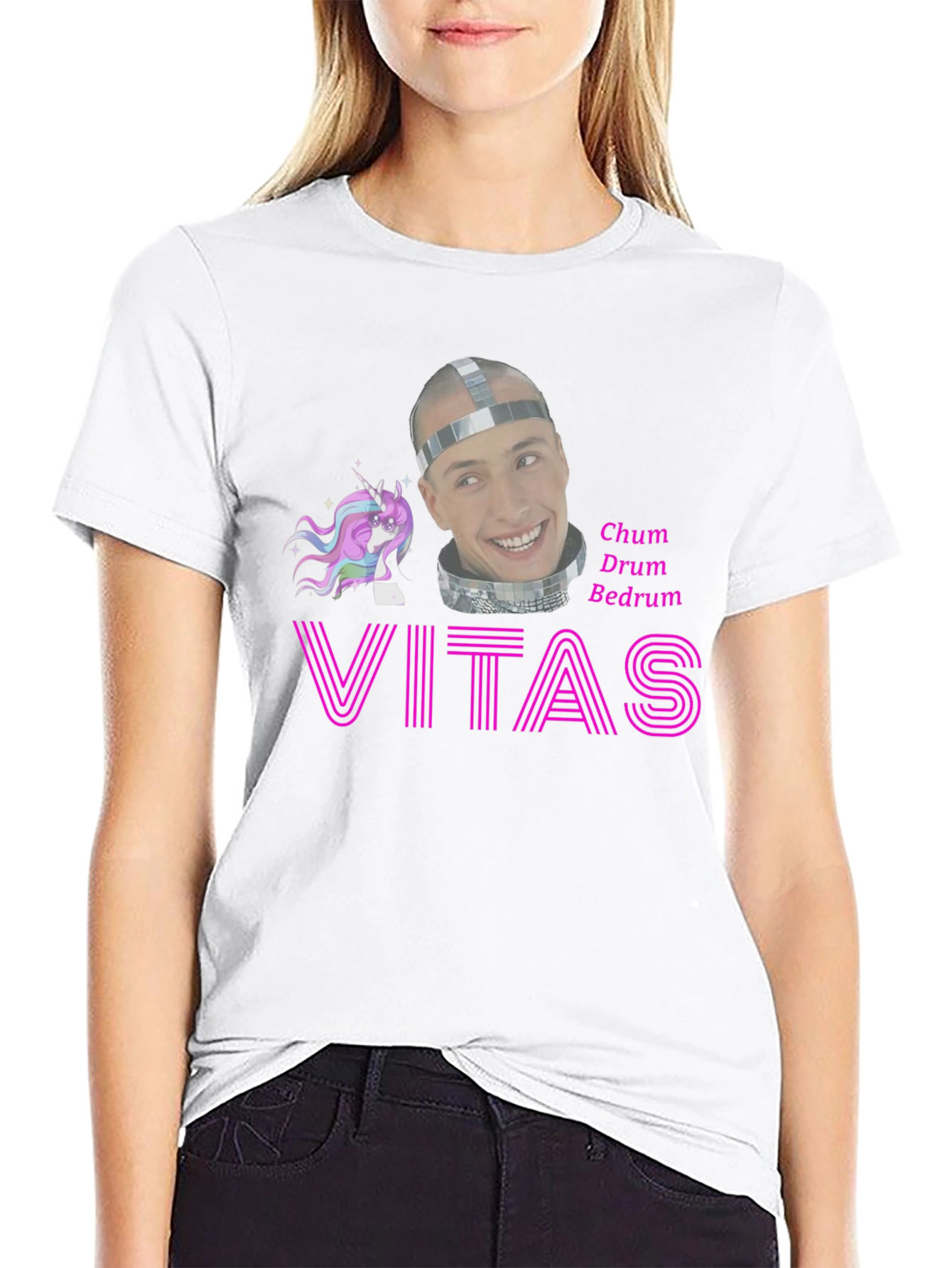 Vitas Chum Drum Bedrum T-Shirt Black Cotton Graphic Tee