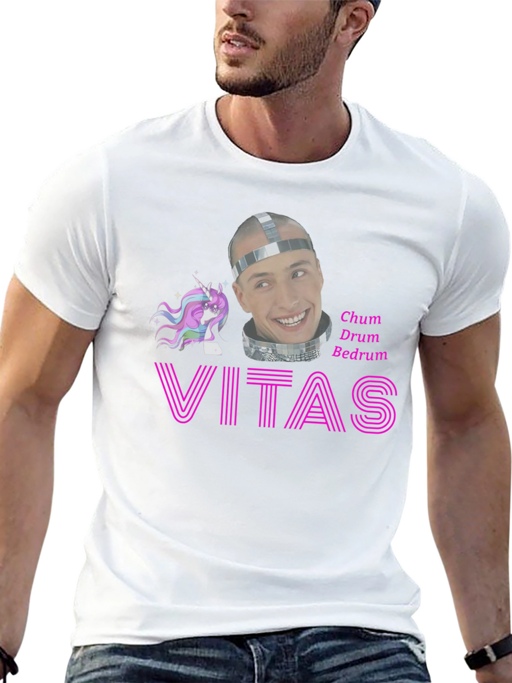 Vitas Chum Drum Bedrum T-Shirt Black Cotton Graphic Tee