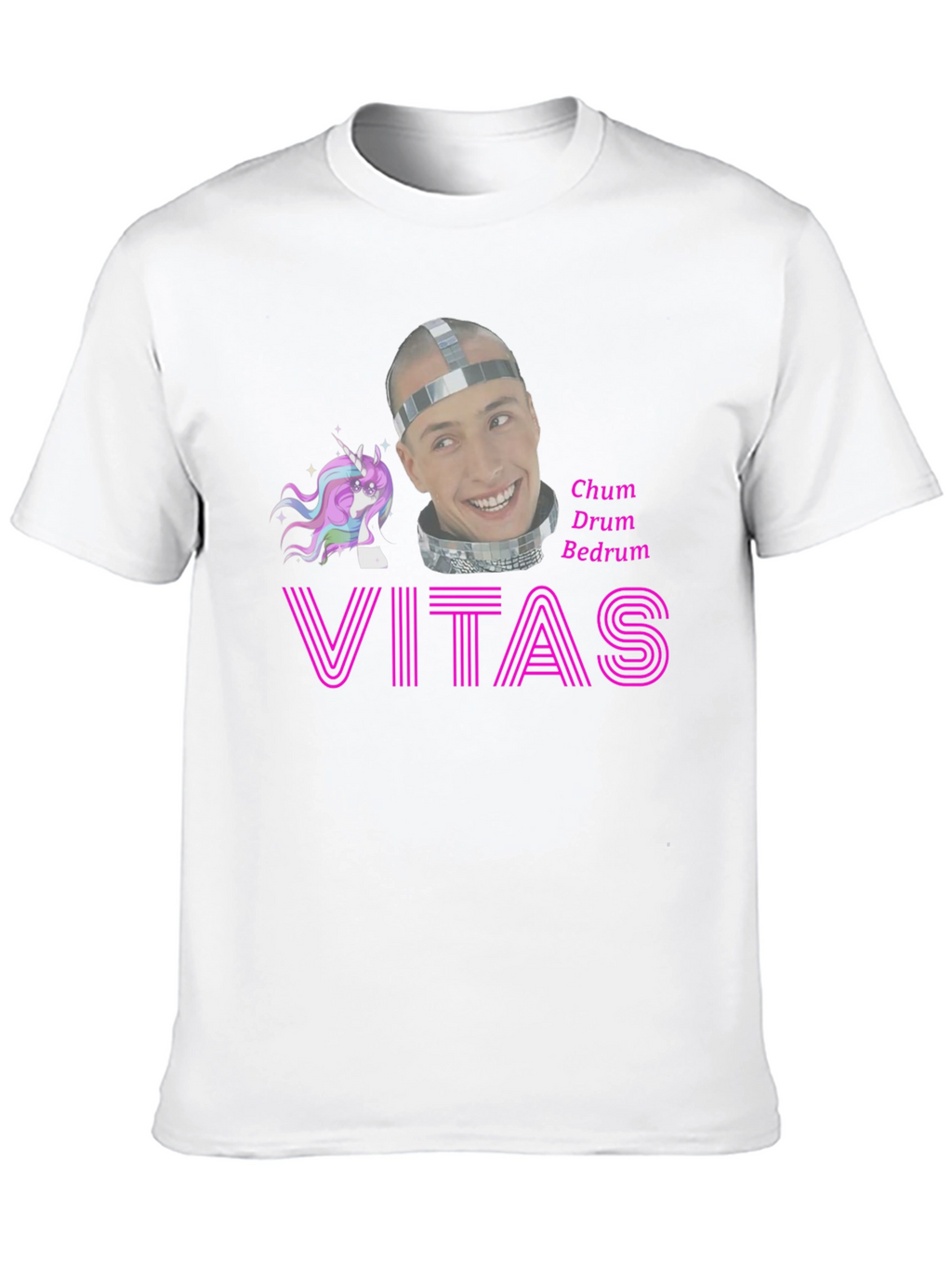 Vitas Chum Drum Bedrum T-Shirt Black Cotton Graphic Tee