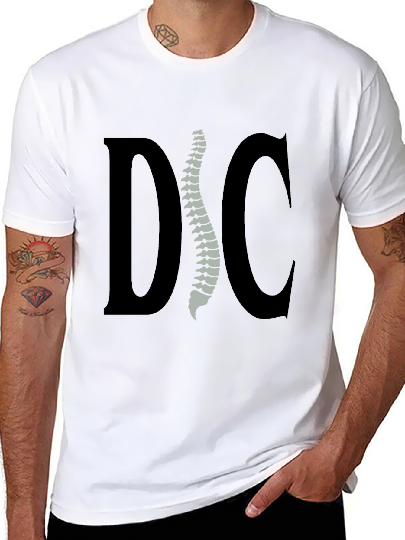 Chiropractor Spine Graphic Tee - Black