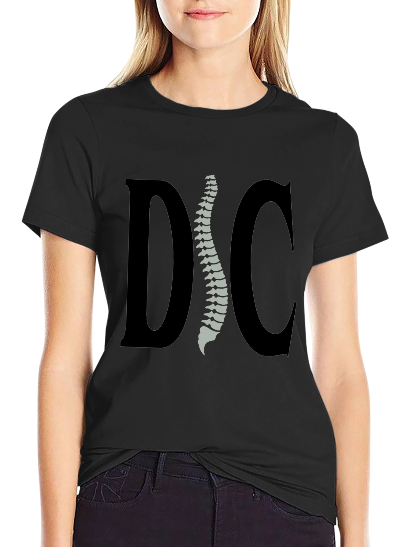 Chiropractor Spine Graphic Tee - Black