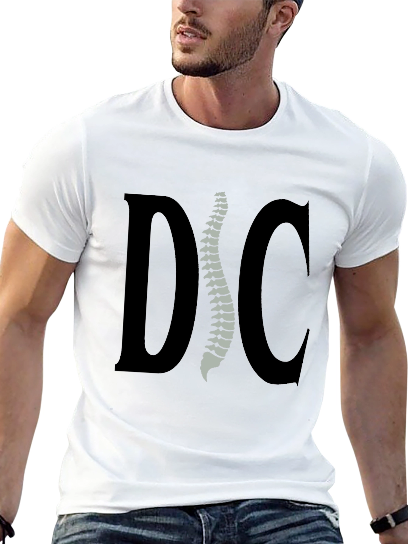 Chiropractor Spine Graphic Tee - Black