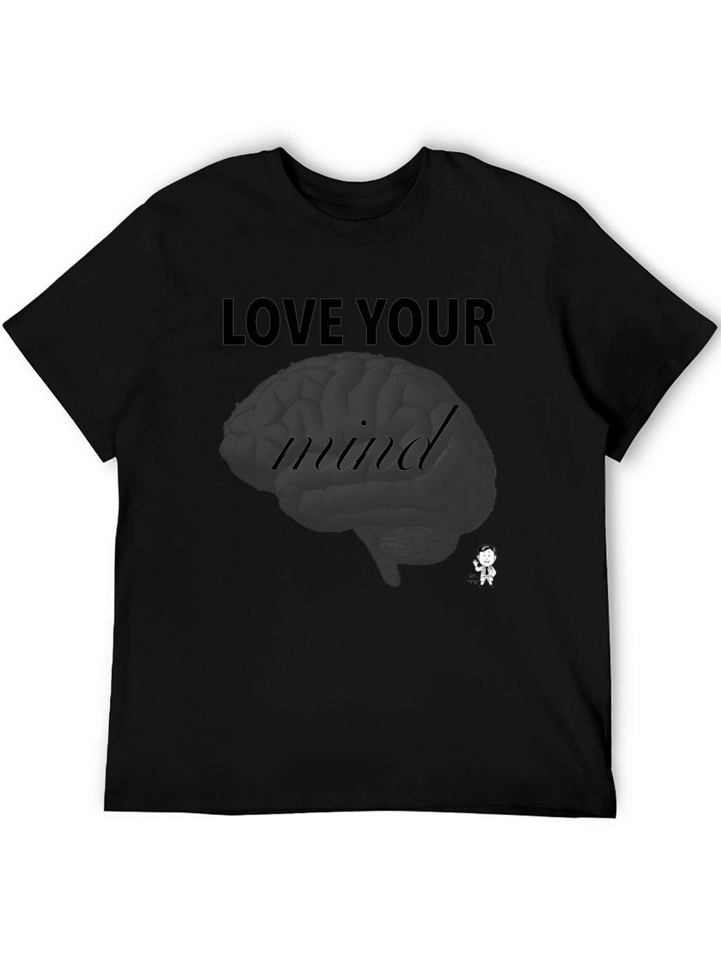 Love Your Mind Graphic Tee - Stylish Black T-Shirt