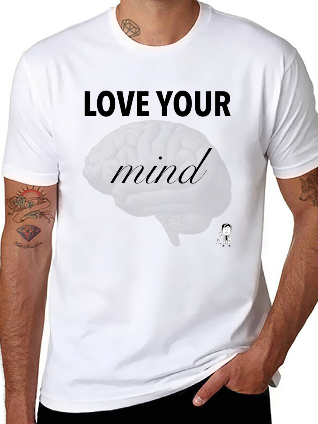 Love Your Mind Graphic Tee - Stylish Black T-Shirt