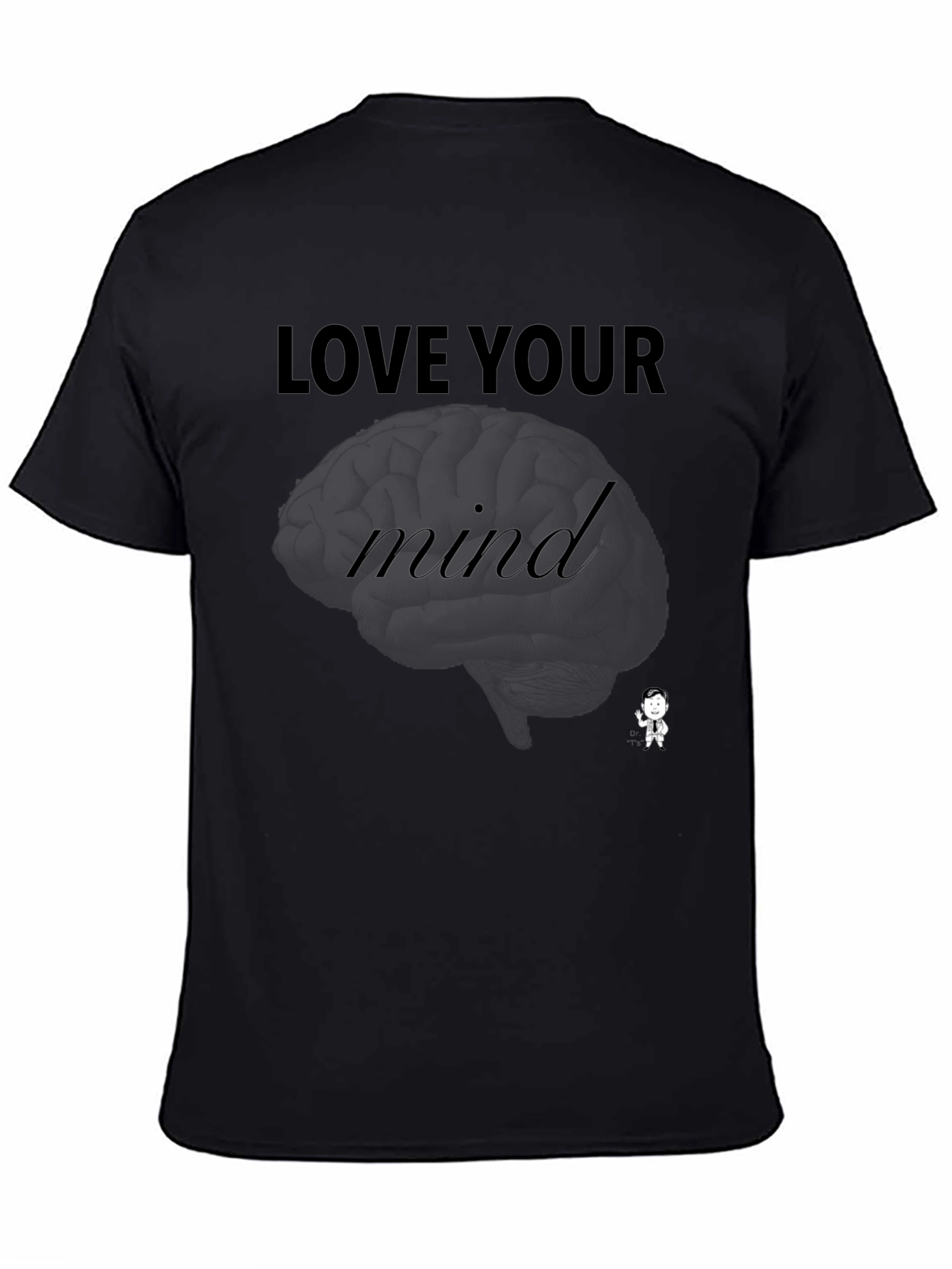 Love Your Mind Graphic Tee - Stylish Black T-Shirt