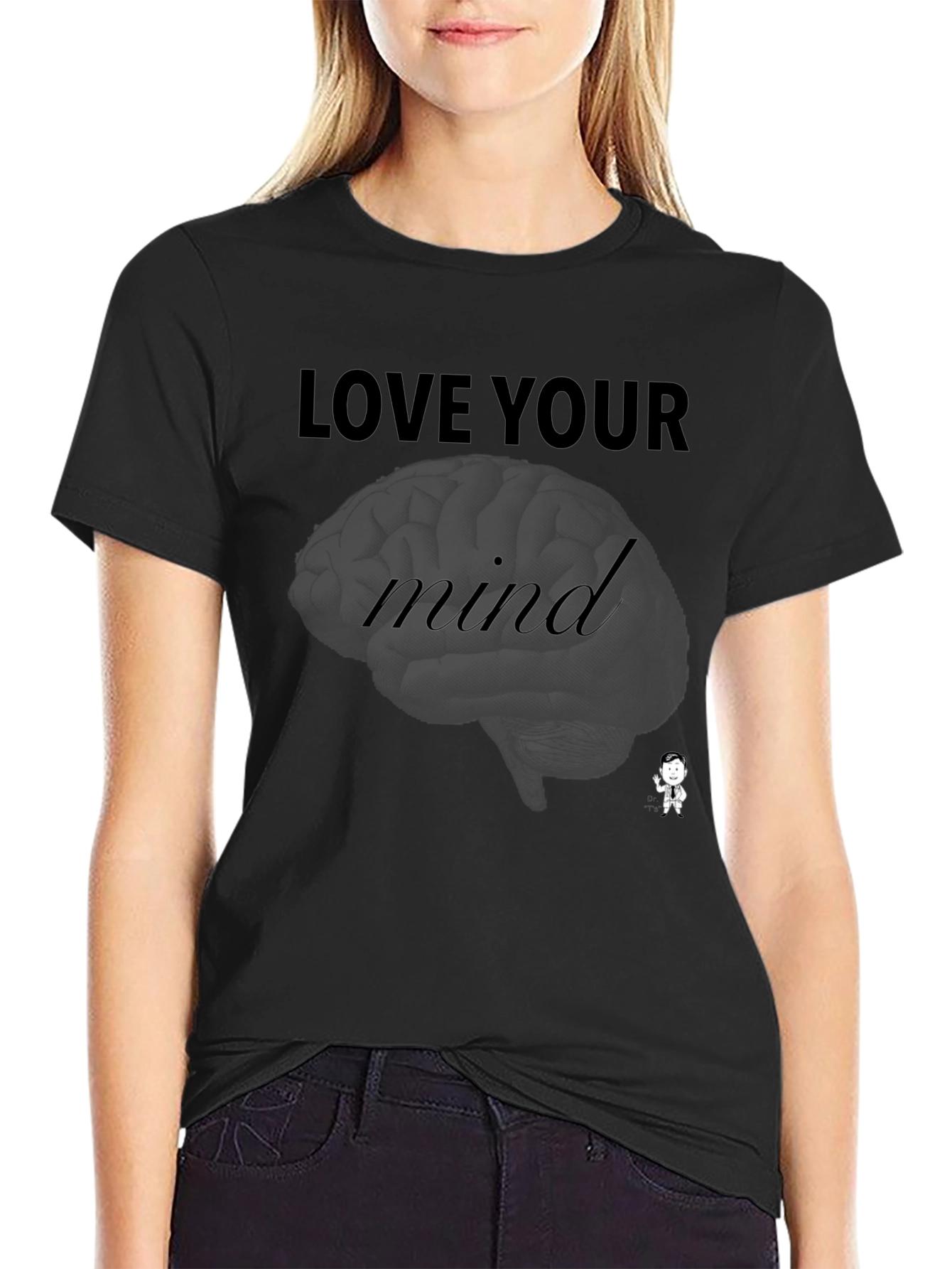 Love Your Mind Graphic Tee - Stylish Black T-Shirt