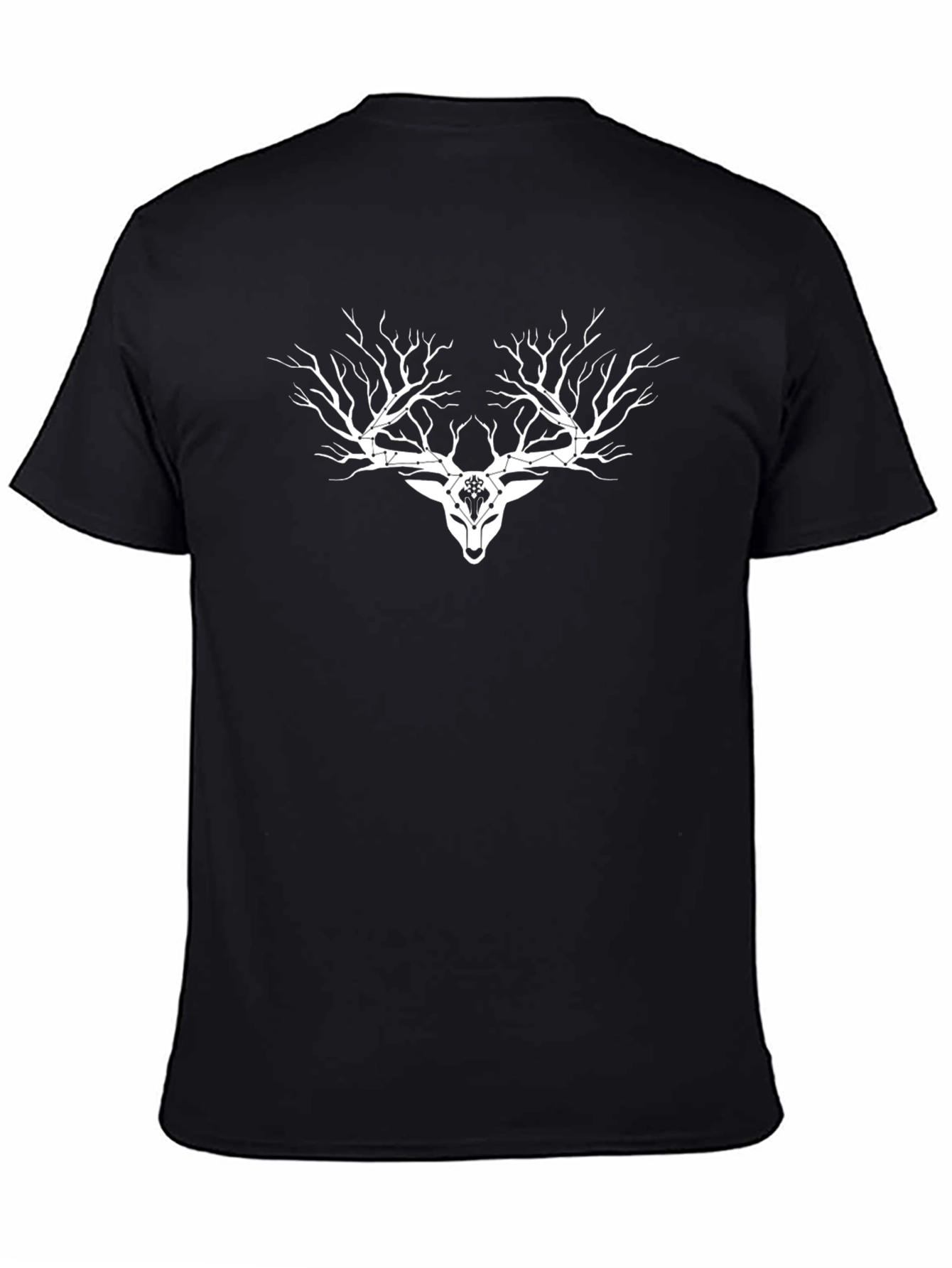 Mystic Stag Tee - Black Graphic Print T-Shirt