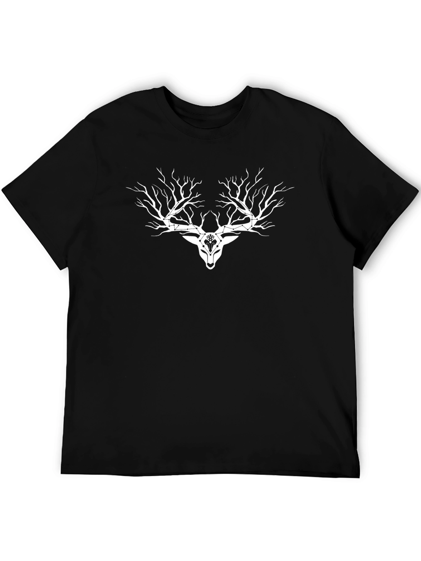Mystic Stag Tee - Black Graphic Print T-Shirt
