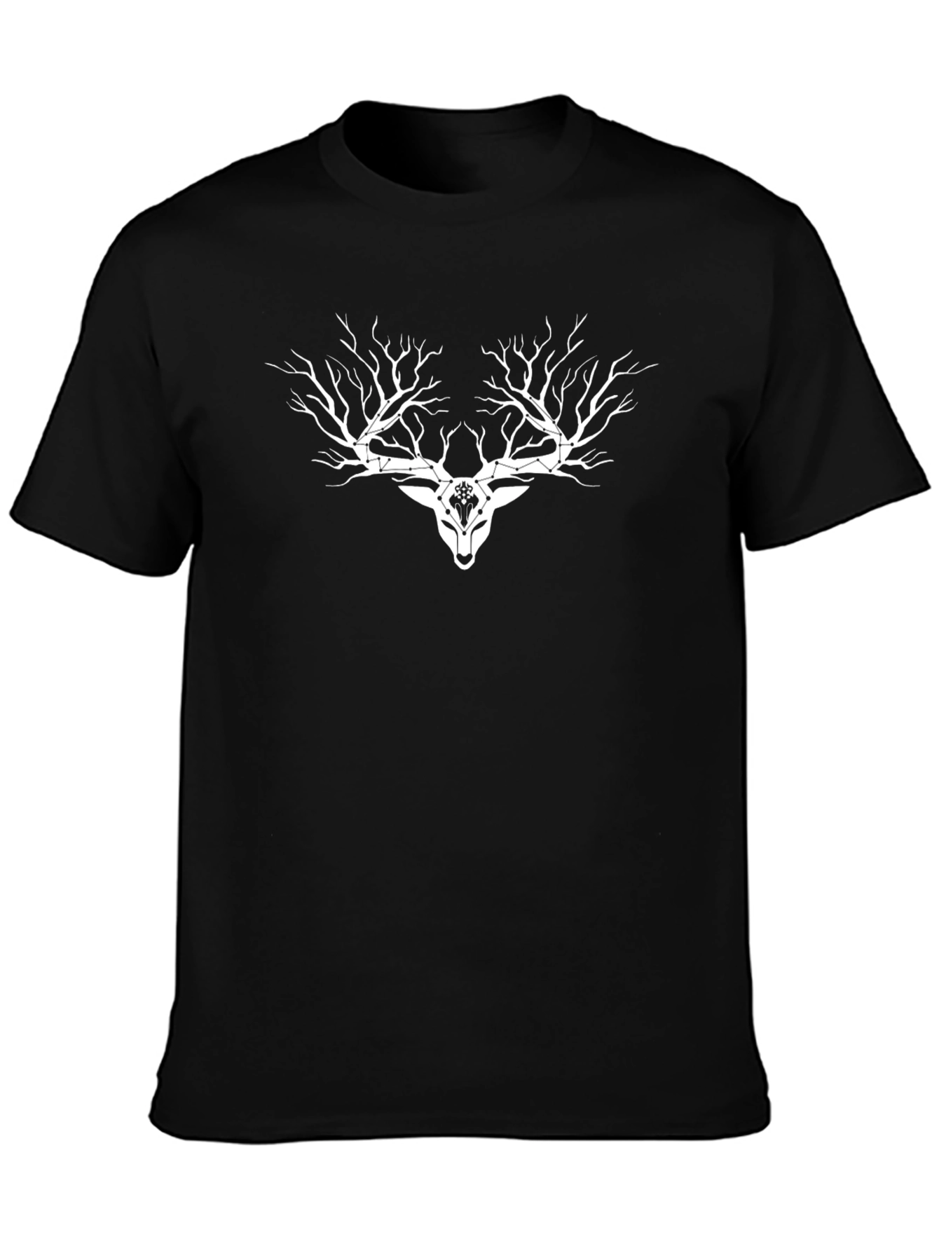 Mystic Stag Tee - Black Graphic Print T-Shirt