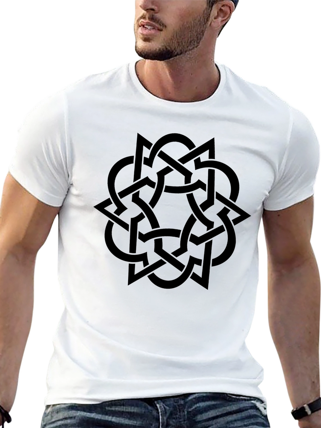 Celtic Knot Black Graphic T-Shirt