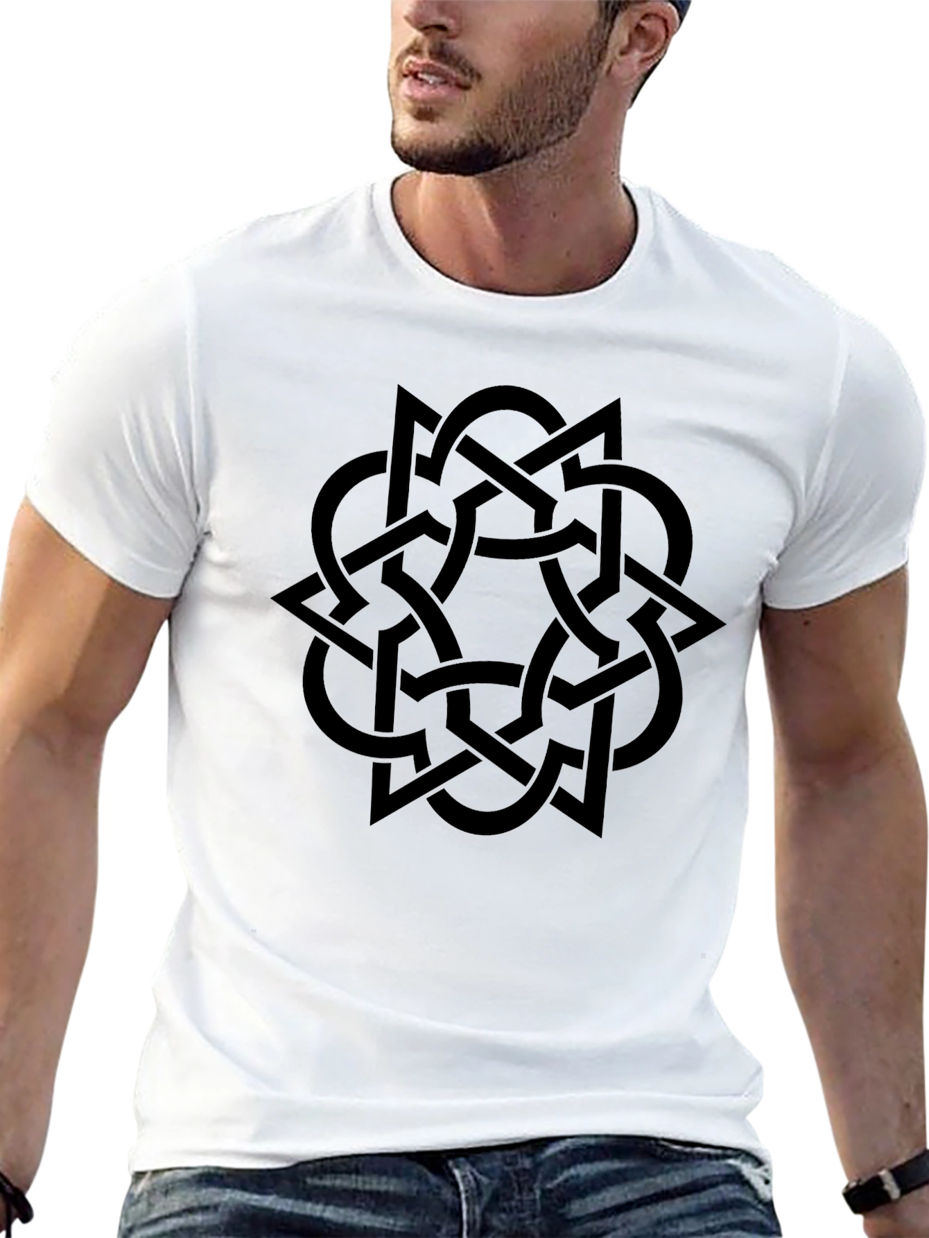 Celtic Knot Black Graphic T-Shirt