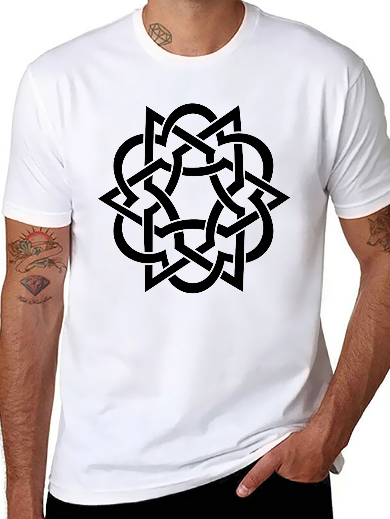 Celtic Knot Black Graphic T-Shirt