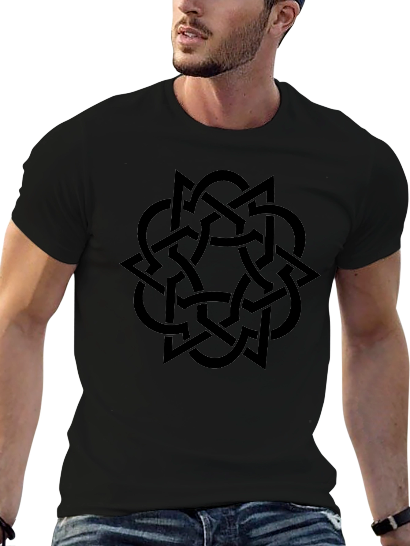 Celtic Knot Black Graphic T-Shirt