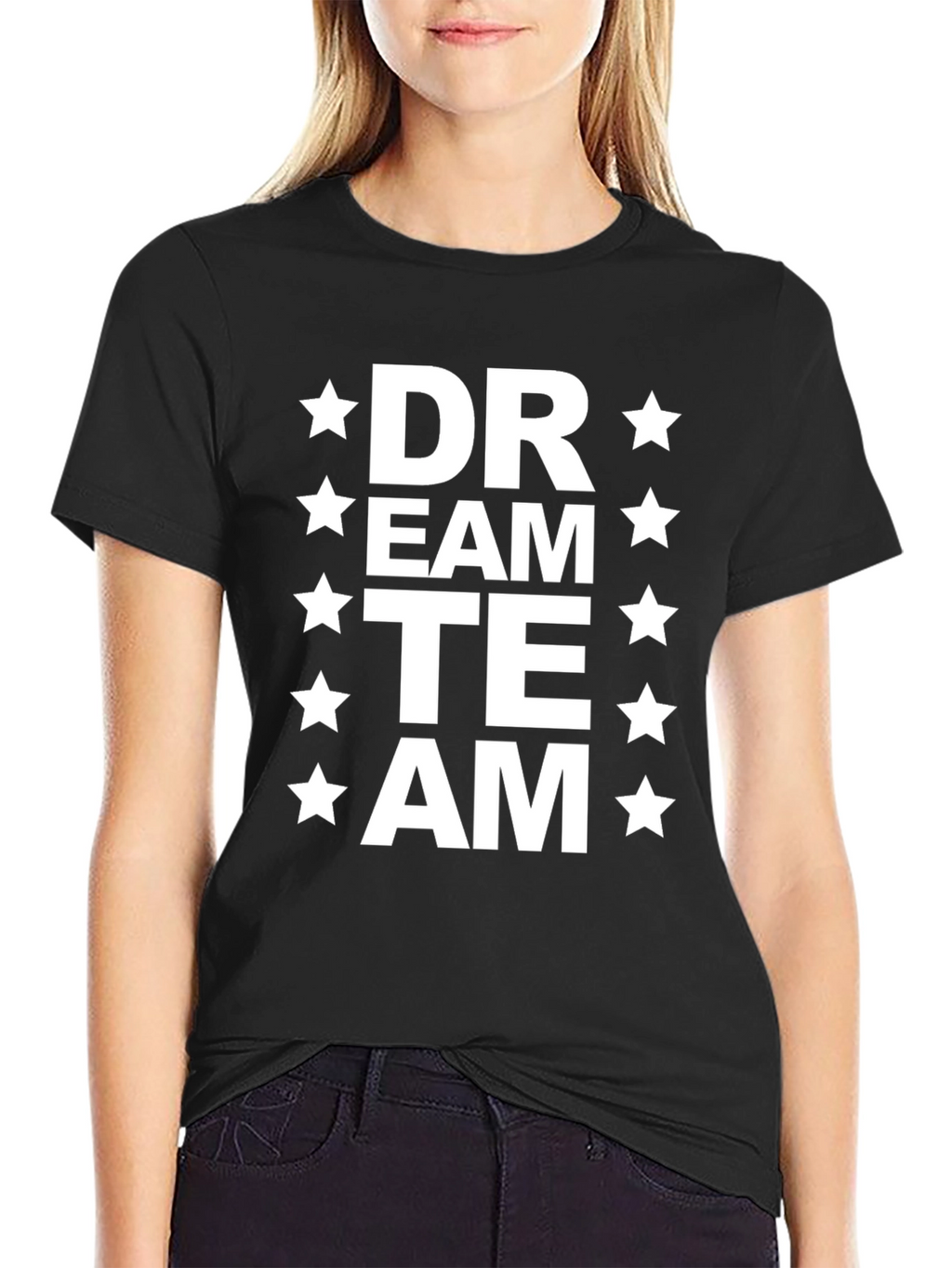 Dream Team Graphic T-Shirt - Black Cotton Blend