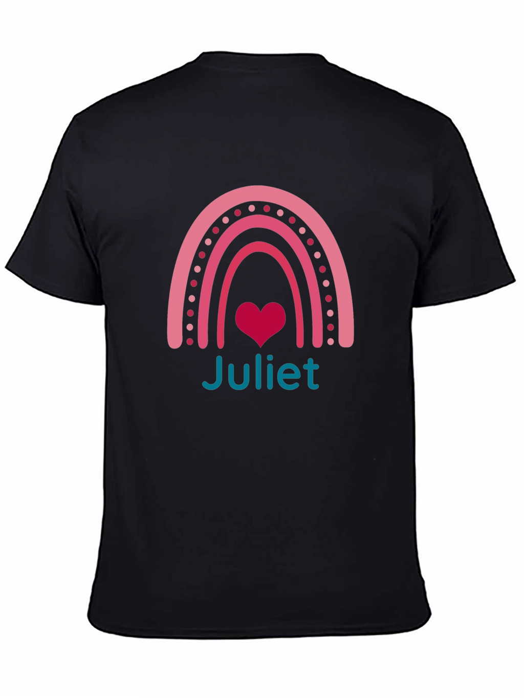 Juliet Rainbow Heart Tee - Personalized Gift