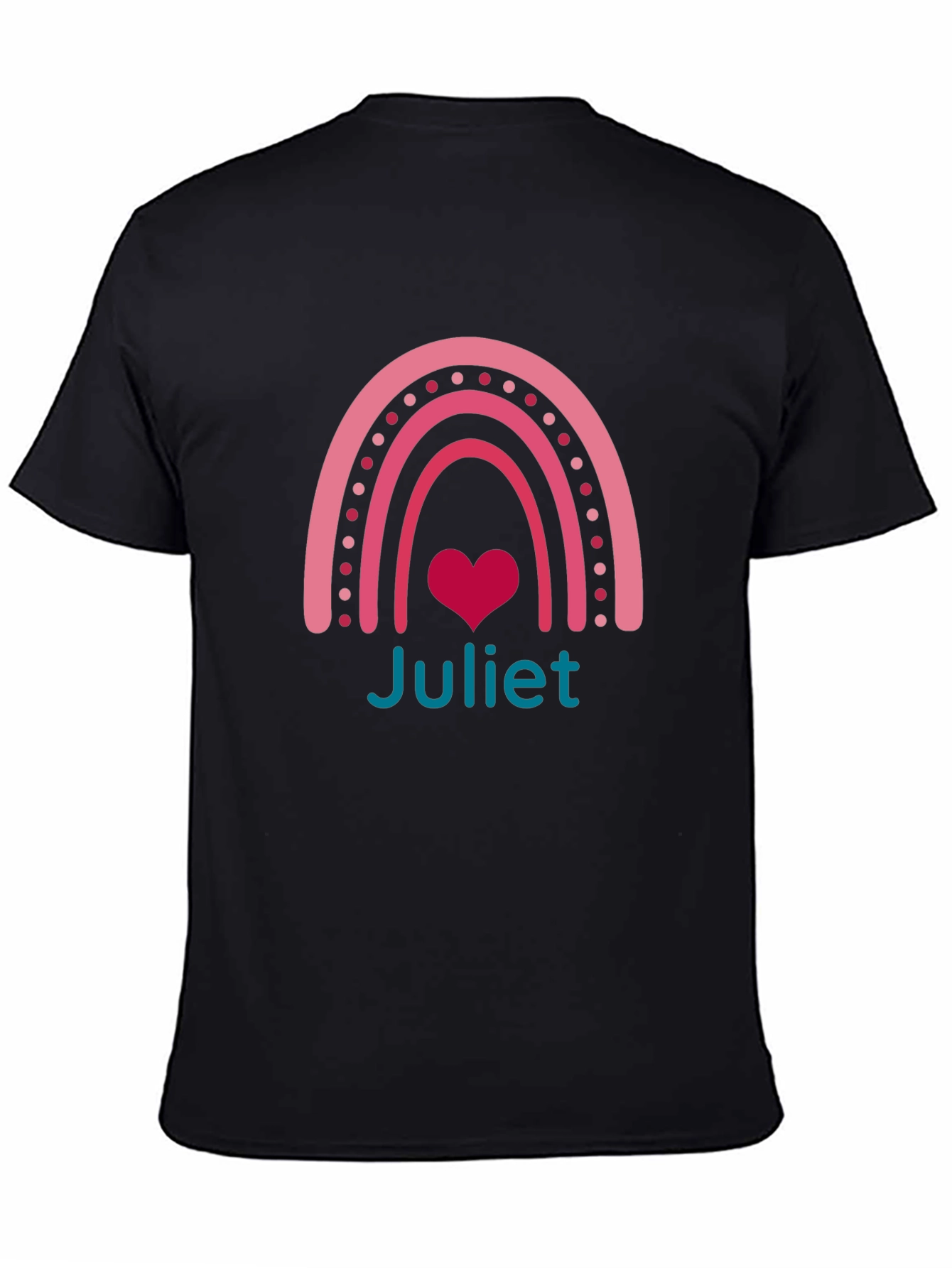 Juliet Rainbow Heart Tee - Personalized Gift