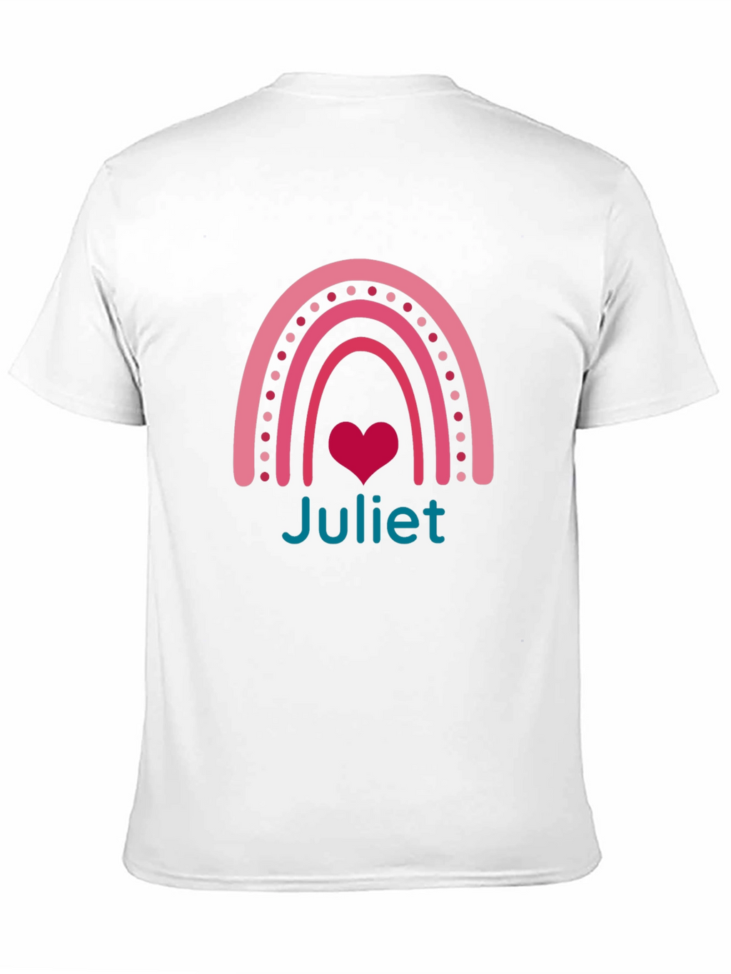 Juliet Rainbow Heart Tee - Personalized Gift