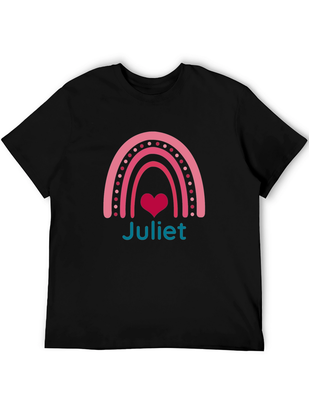 Juliet Rainbow Heart Tee - Personalized Gift
