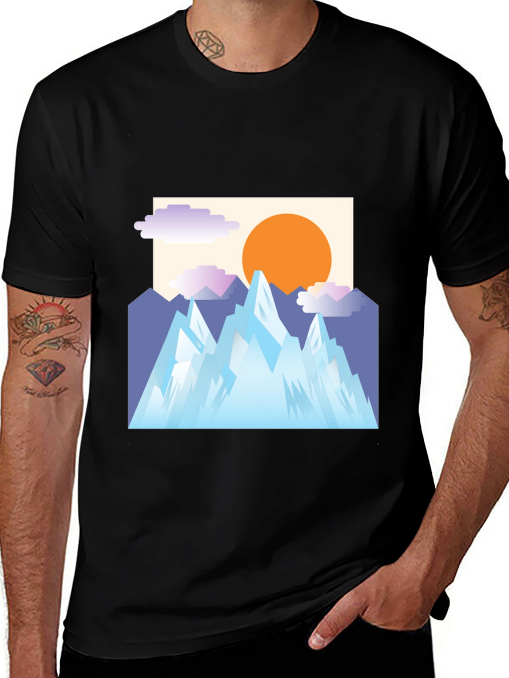 Mountain Vista Black Tee - Adventure Ready!