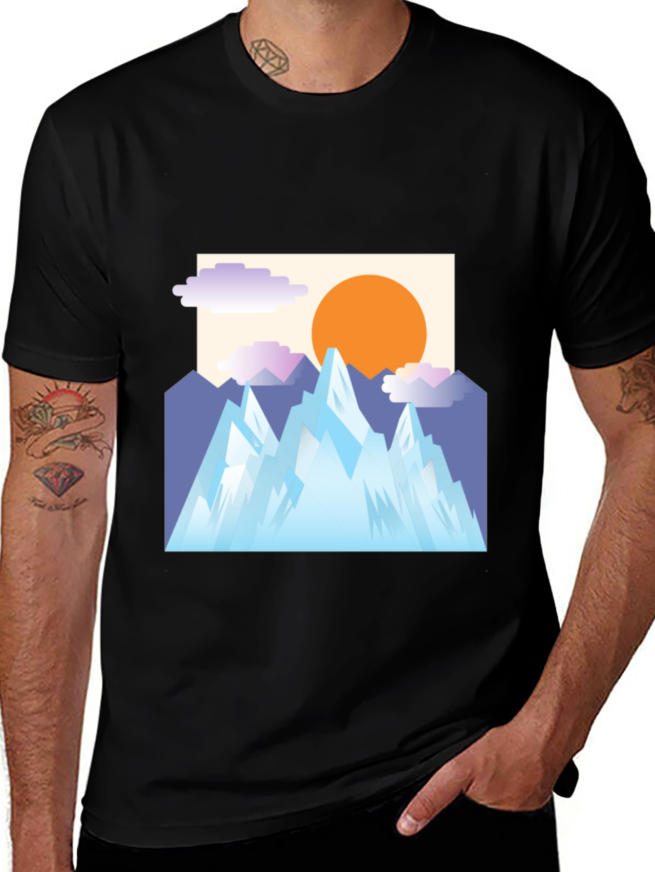 Mountain Vista Black Tee - Adventure Ready!
