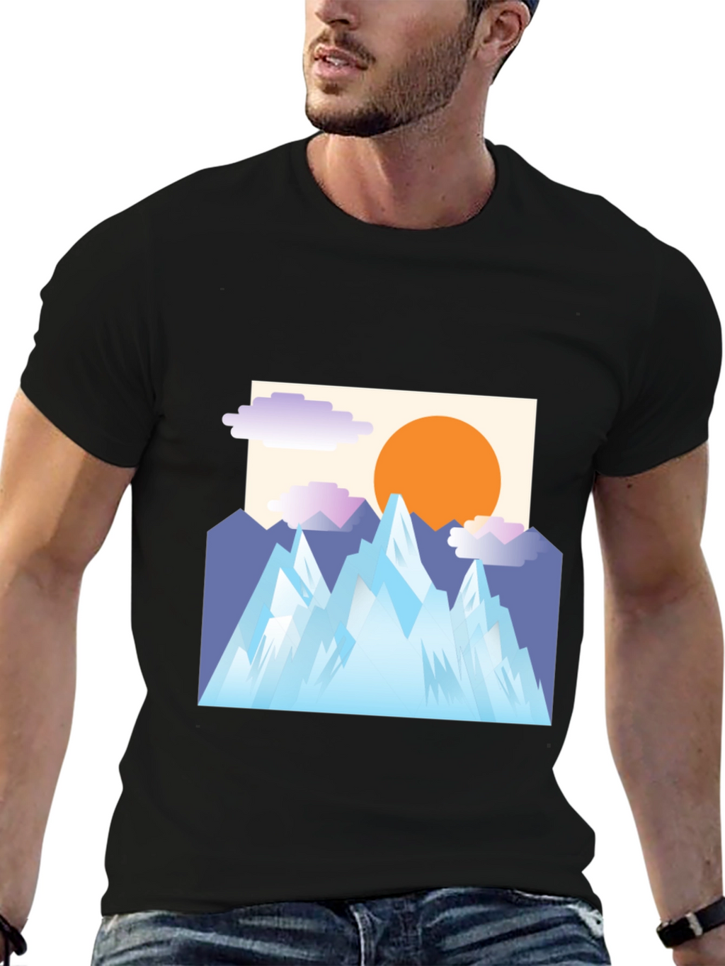 Mountain Vista Black Tee - Adventure Ready!