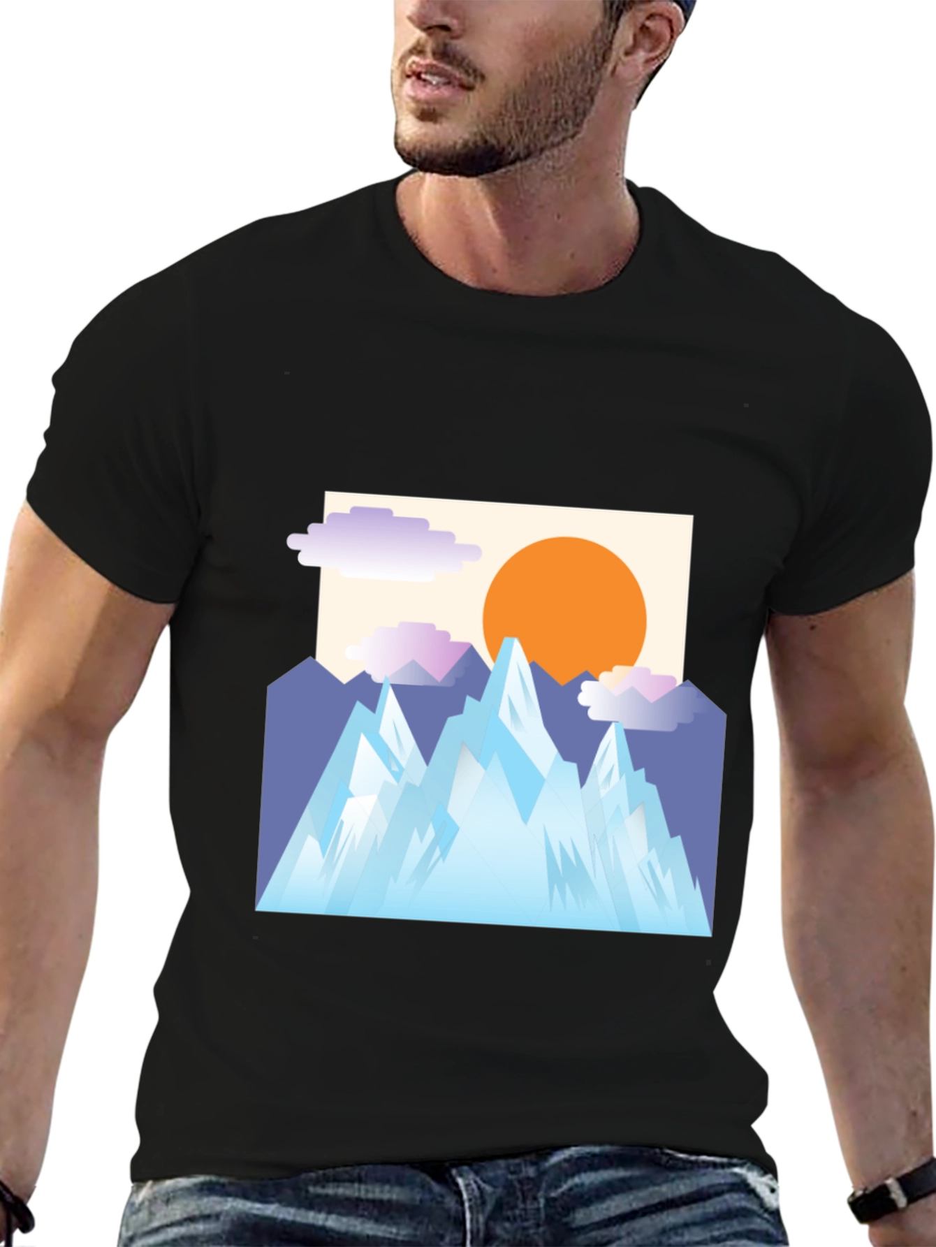Mountain Vista Black Tee - Adventure Ready!