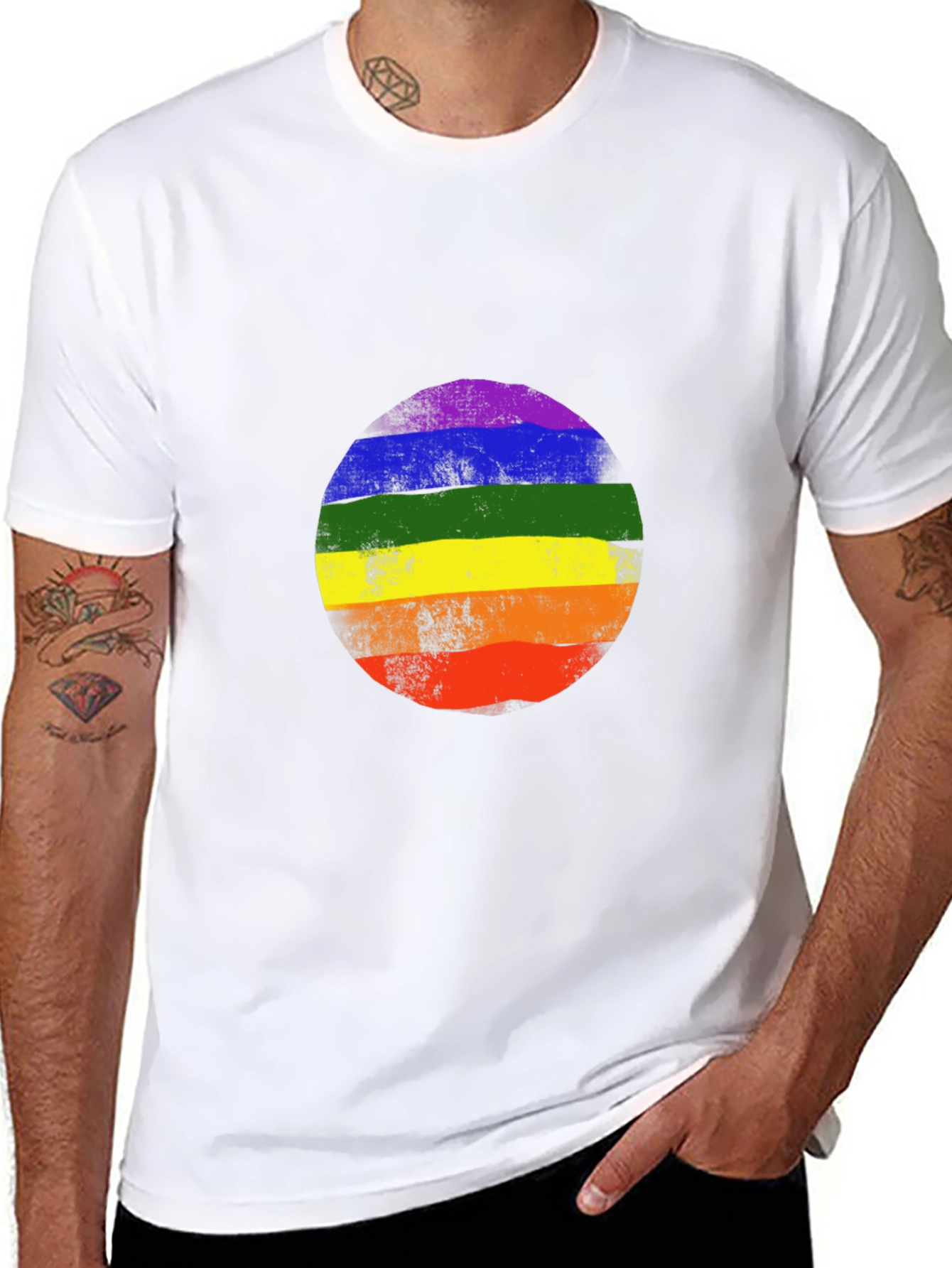 Rainbow Pride Graphic Tee - Soft Cotton Unisex Shirt