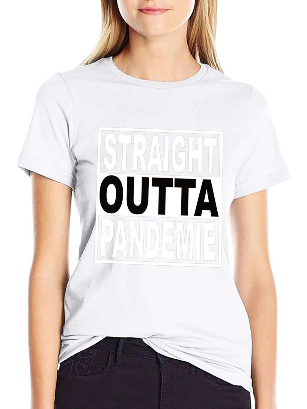 Straight Outta Pandemie Black T-Shirt