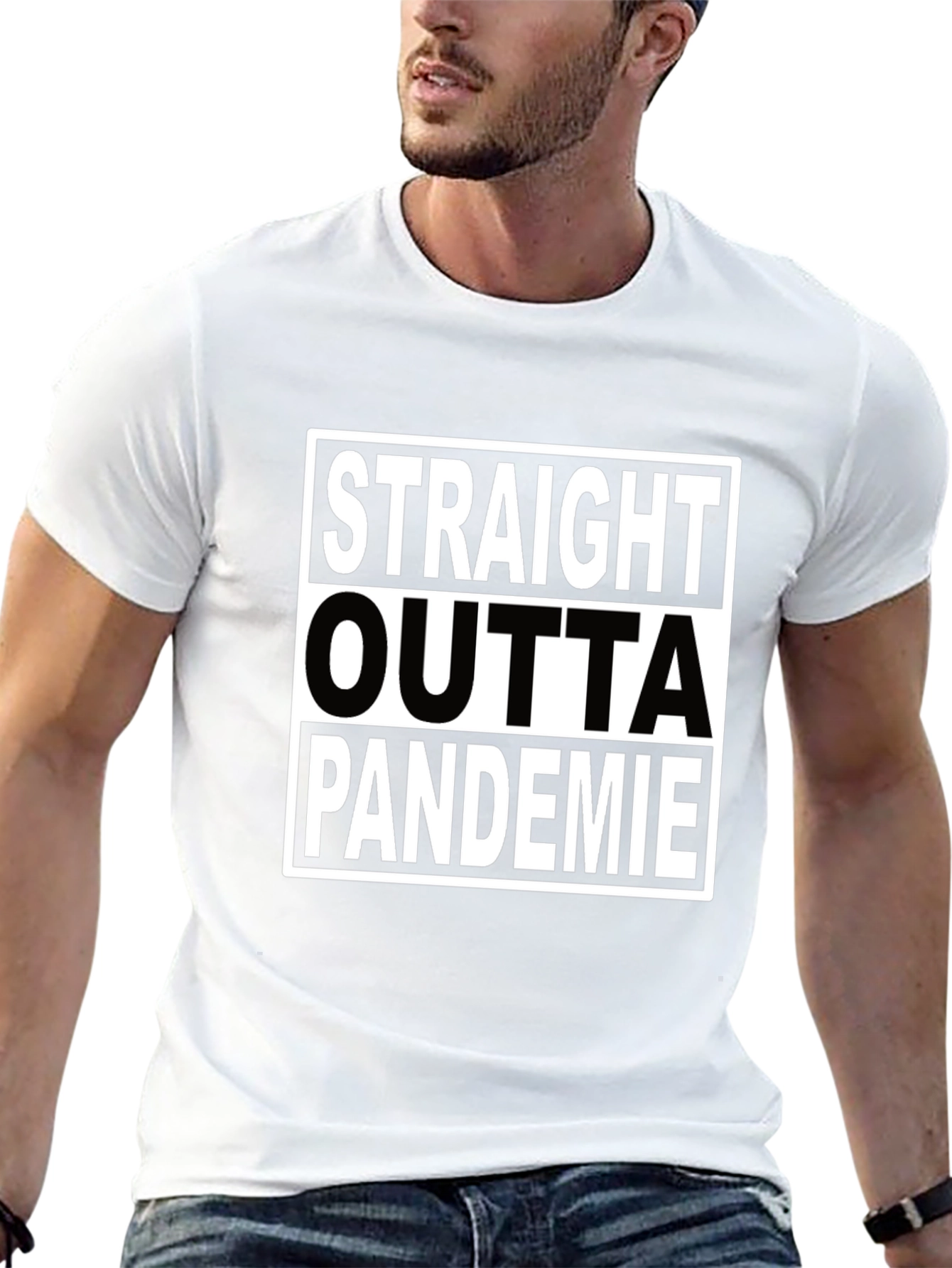 Straight Outta Pandemie Black T-Shirt