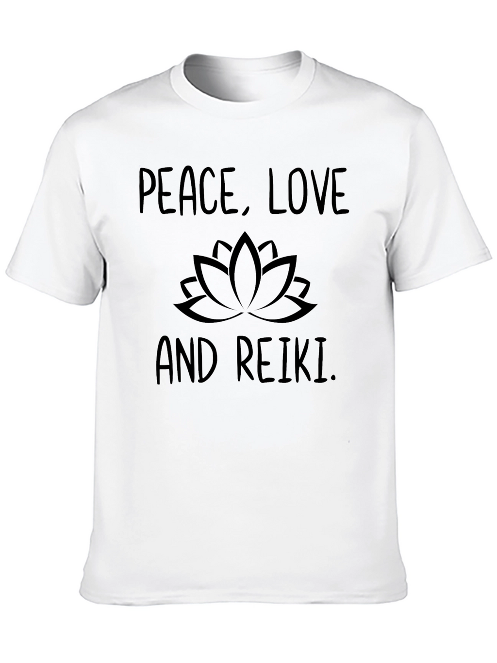 Peace Love Reiki T-Shirt - Black Graphic Tee