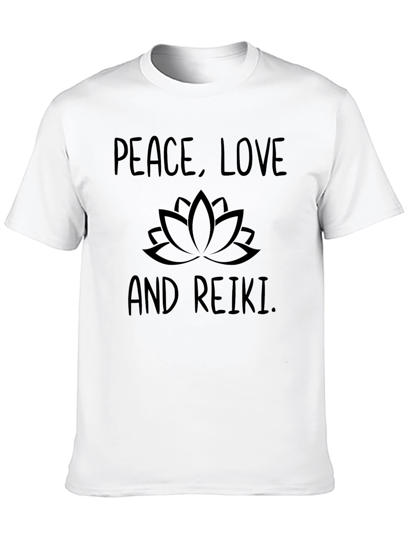 Peace Love Reiki T-Shirt - Black Graphic Tee