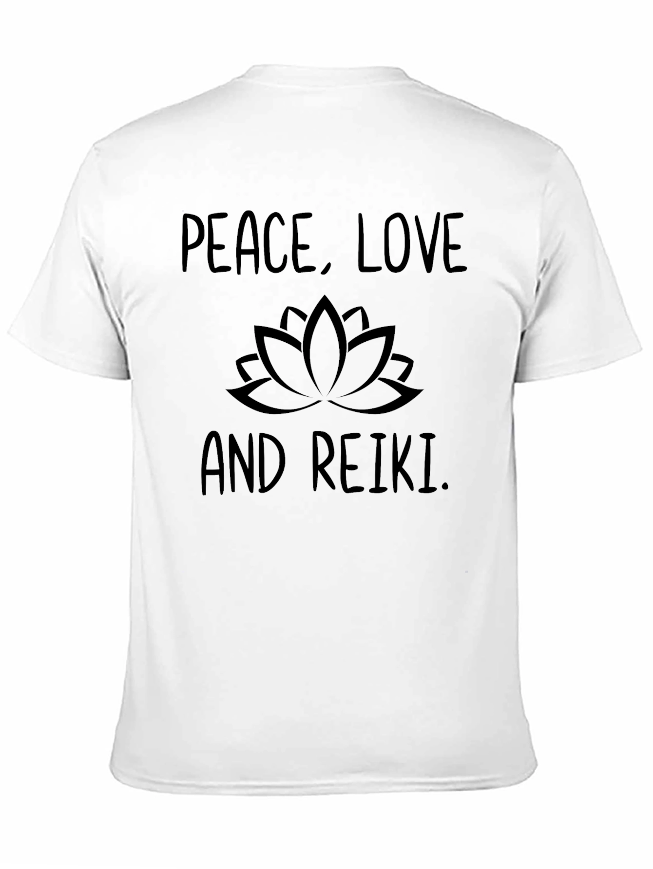Peace Love Reiki T-Shirt - Black Graphic Tee
