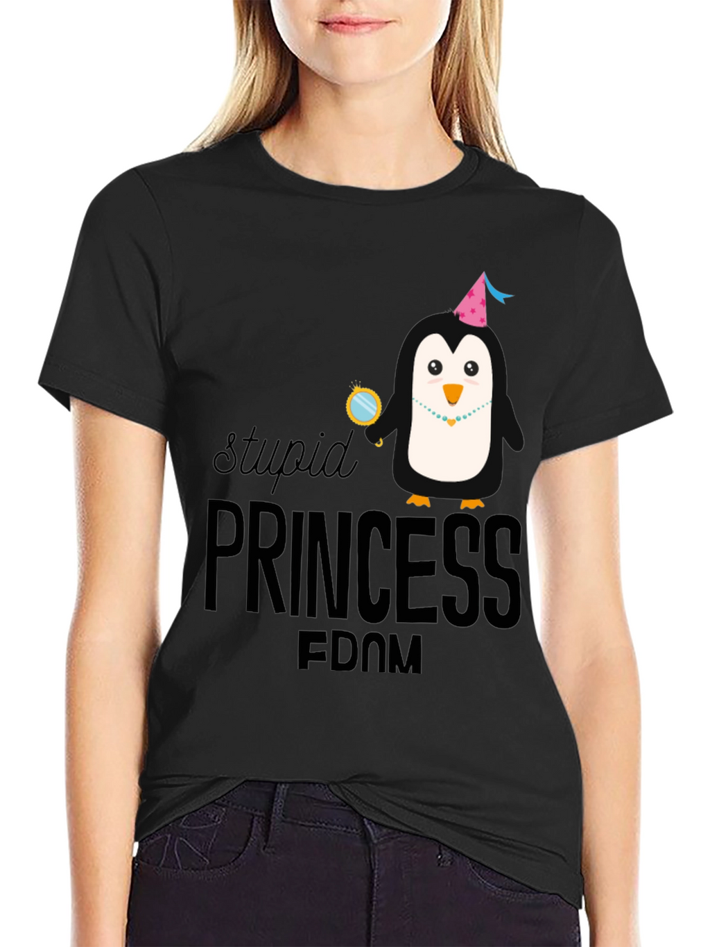 Stupid Princess Penguin T-Shirt