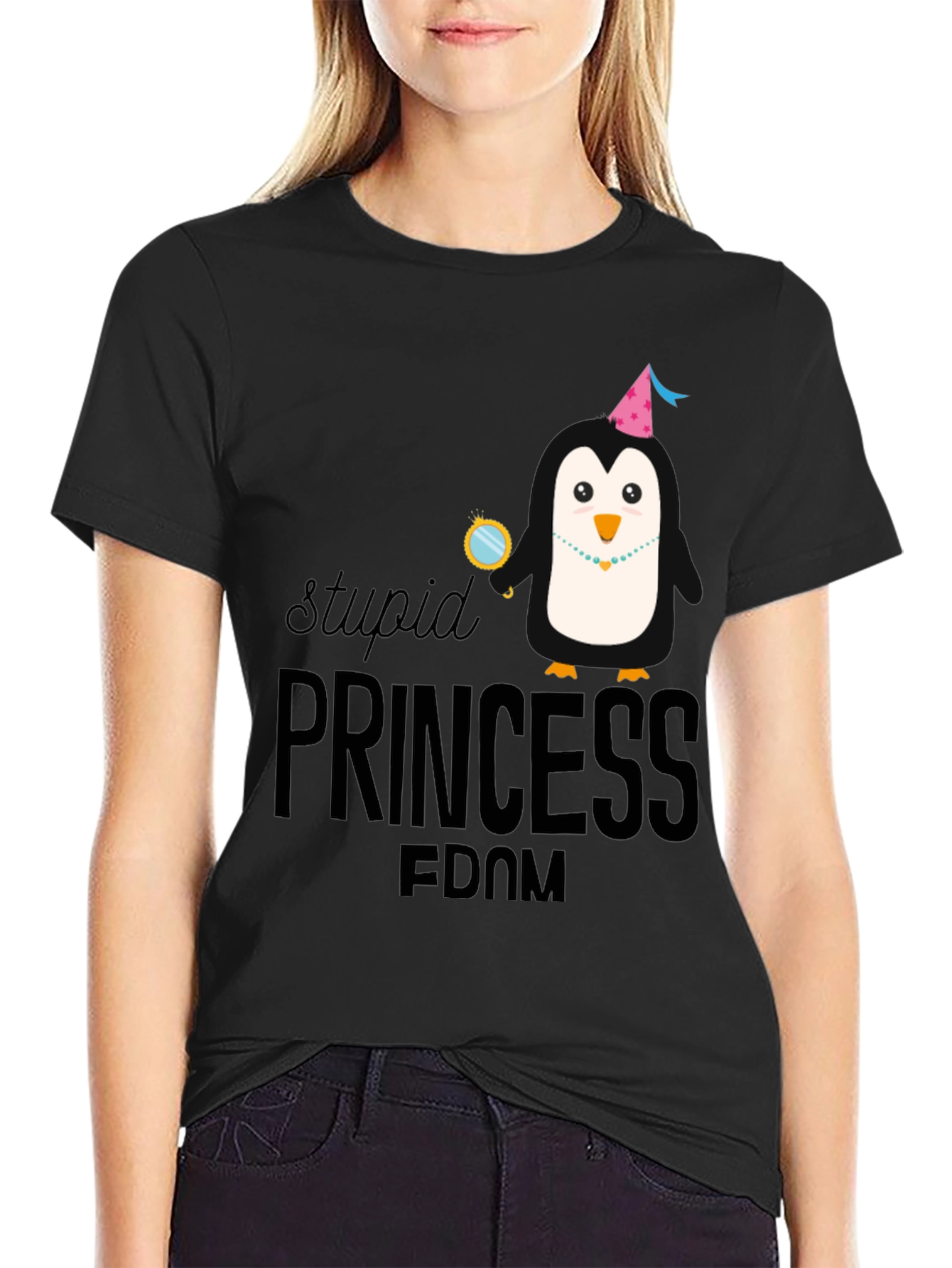Stupid Princess Penguin T-Shirt