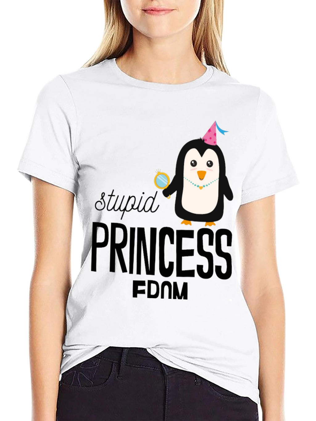 Stupid Princess Penguin T-Shirt