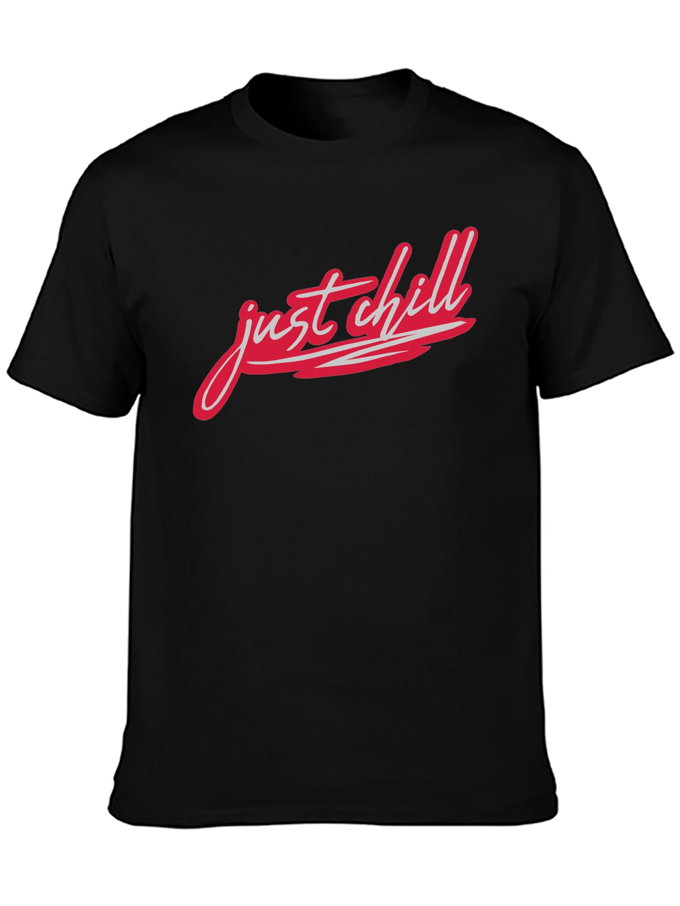 Just Chill Black Graphic Tee