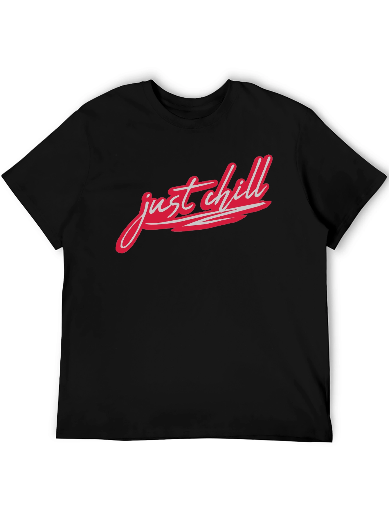 Just Chill Black Graphic Tee
