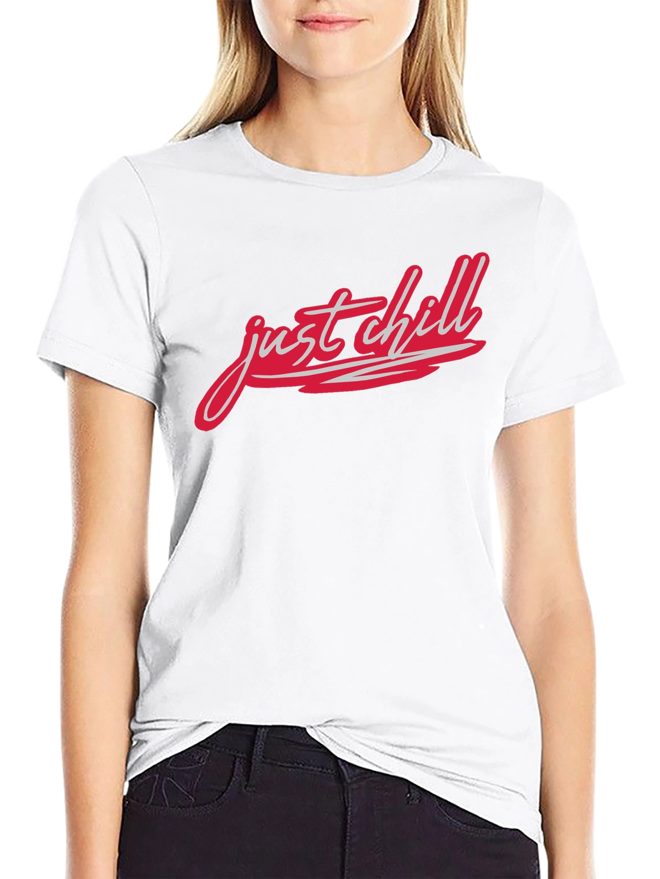 Just Chill Black Graphic Tee