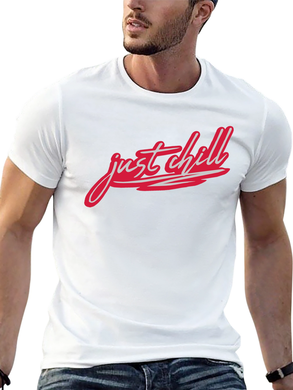 Just Chill Black Graphic Tee