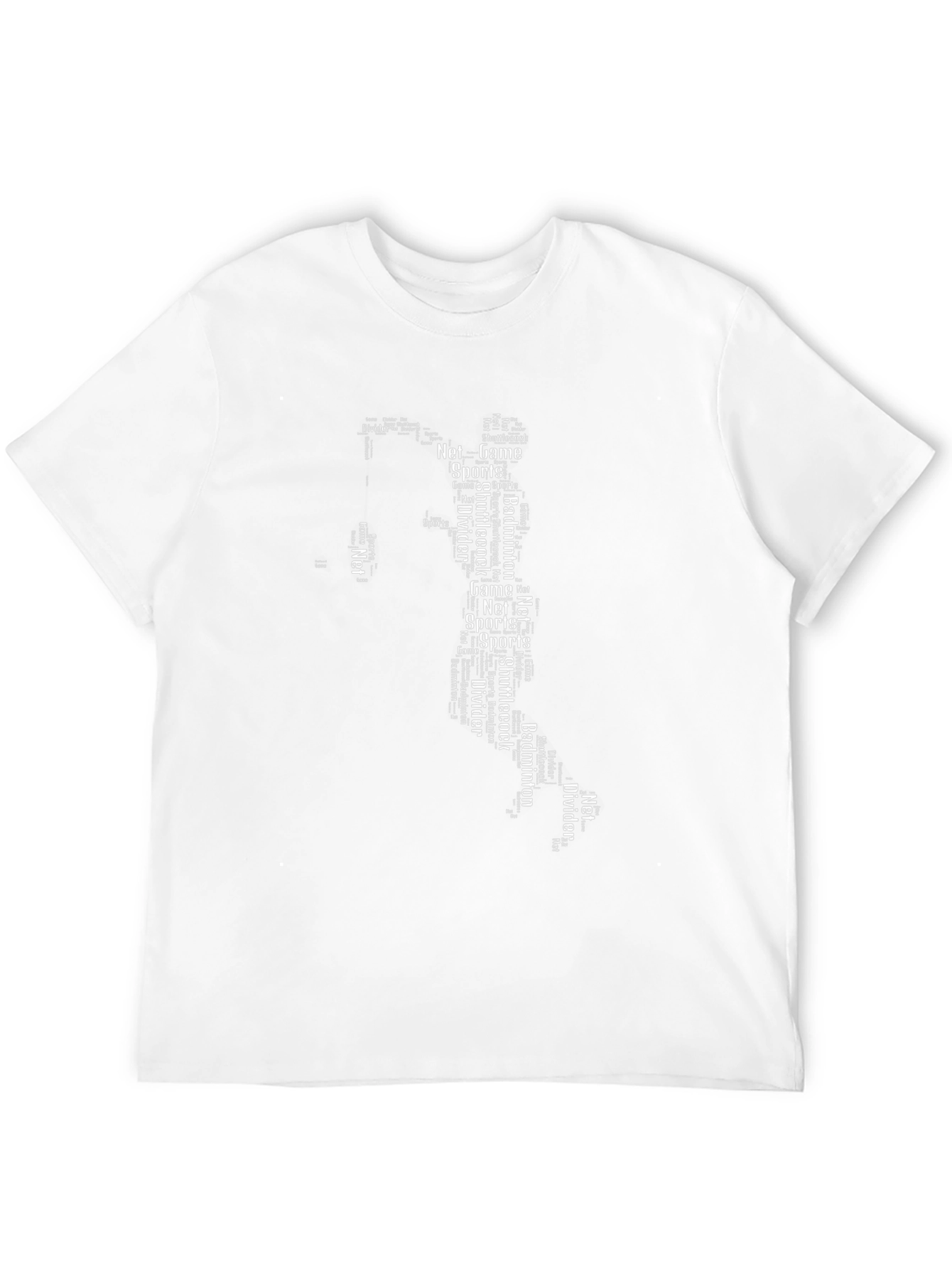 Badminton Word Art T-Shirt - Net Sports Tee